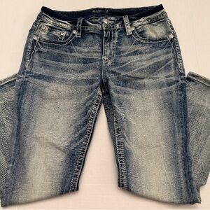 Miss Me light wash blue denim low rise ankle skinny jeans